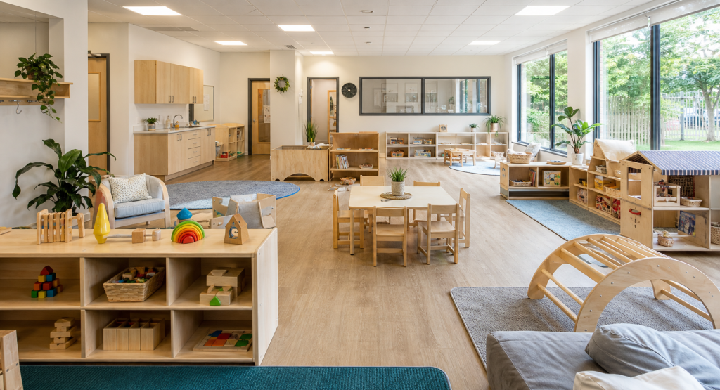 Bright daycare classroom representing a wanted daycare business in the GTA