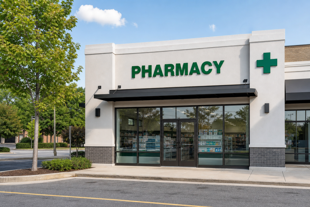 Pharmacy storefront representing an exclusive pharmacy business for sale in Scarborough