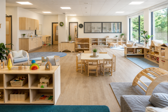 Bright daycare classroom representing a wanted daycare business in the GTA