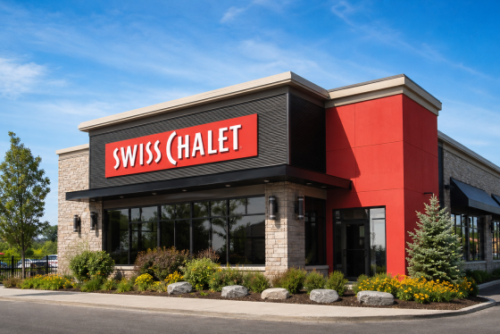 Swiss Chalet restaurant building representing a coming soon franchise opportunity in the GTA